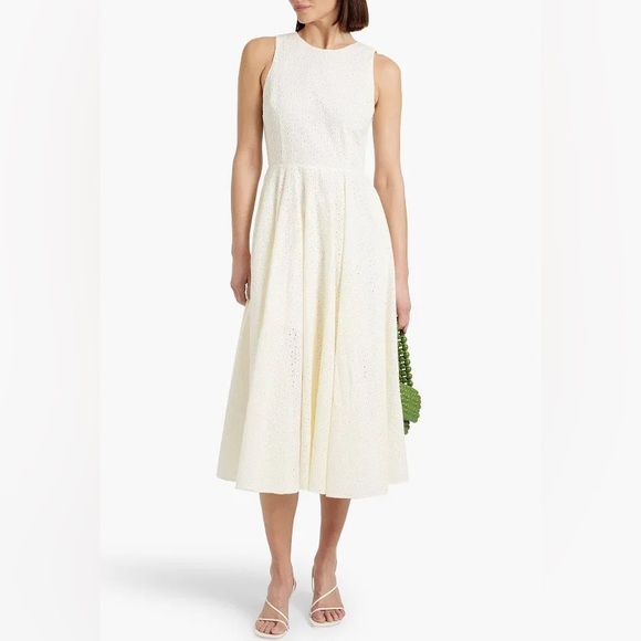 FRAME
Eyelet Cotton Fit-&-Flare Midi-Dress - Picture 7 of 13